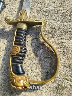 WW2 German Army Officers Sword With Lions Head Military Collection