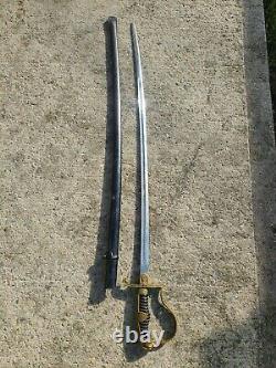 WW2 German Army Officers Sword With Lions Head Military Collection