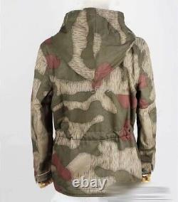 WW2 German Army Tan and Water Camouflage Hooded Padded Parka Repro Reversible