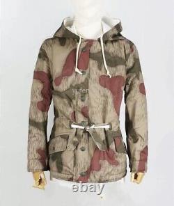 WW2 German Army Tan and Water Camouflage Hooded Padded Parka Repro Reversible