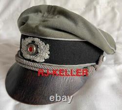 WW2 German Army Wehrmacht HEER Auxiliary Officers Crusher Visor Hat Cap Sz 59