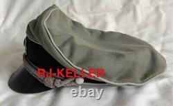 WW2 German Army Wehrmacht HEER Auxiliary Officers Crusher Visor Hat Cap Sz 59