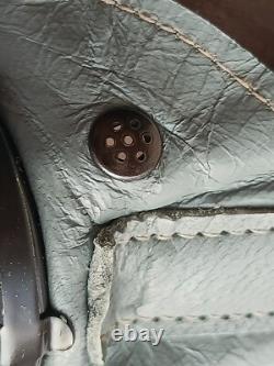 WW2 German Army Wehrmacht Soldier Leather Dust Sun Goggles with Pouches