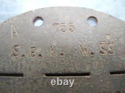 WW2 German Army Wermacht ID DOG TAG (1. S. E. K. W. 755 A)