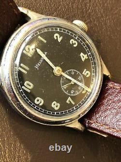 WW2 German Army Wrist Watch -Helvetia 15 Jewel Movement D H Designation Swiss