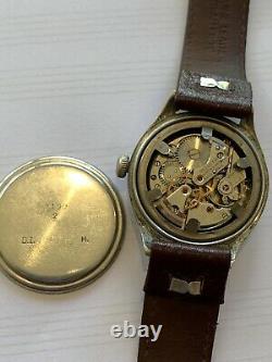 WW2 German Army Wrist Watch Helvetia 15 Jewel Movement D H Designation Swiss