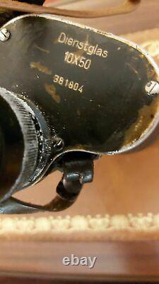 WW2 German Dienstglas beh kf 10x50 serial no. 381804 Binoculars