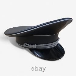 WW2 German Elite SS Army Military Office Wool Dress Peak Visor Hat Cap