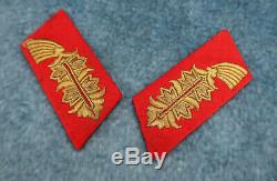 WW2 German General collar tab badge uniform tunic jacket WWI Heer Army Wehrmacht