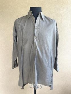 WW2 German Heer Army Gray Cotton Pullover L/S Issue Shirt