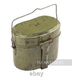WW2 German Late War Iron Steel Mess Tin Kit Cooking Pot Wehrmacht Army 1943