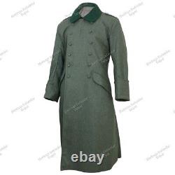 WW2 German M36 Wool Great Coat Trench Over Heer Army Field Grey New Repro