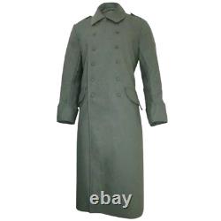 WW2 German M40 Greatcoat Repro Army Trench Jacket Field Grey wool long Coat