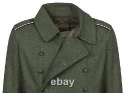 WW2 German M40 Wool Greatcoat Repro Army Trench Coat Field Grey High Quality