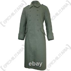 WW2 German M40 Wool Greatcoat Repro Army Trench Coat Heer Jacket Field Grey