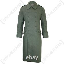 WW2 German M40 Wool Greatcoat Repro Army Trench Coat Heer Jacket Field Grey