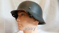 WW2 German M42 Raw Edge Army Heer Helmet Including Zinc & Leather Liner