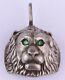 Ww2 German Massive Lion Pendant Wwii Sterling Silver 835 Head Brutal Attack Army