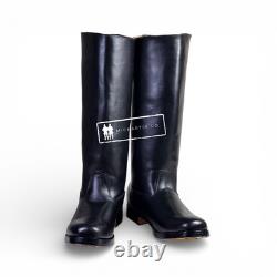 WW2 German Officer Leather Boots, Offizierstiefel Riding Boot Repro, All Sizes