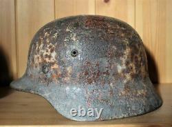 WW2 German Original M40 Medic Helmet Semi Relic Rare find