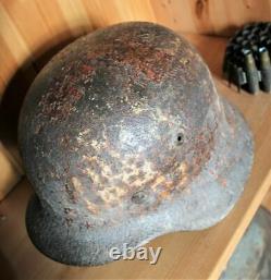 WW2 German Original M40 Medic Helmet Semi Relic Rare find