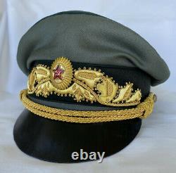 WW2 German Soviet Army Marshal General Officers Crusher Visor Hat Cap (Novelty)