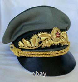 WW2 German Soviet Army Marshal General Officers Crusher Visor Hat Cap (Novelty)