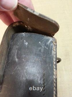 WW2 German Tool Pouch with US 5th Army Insignia Patch Painted on it