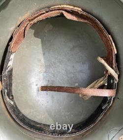 WW2 German Vulkanfiber helmet Used By Chilean Army 1940s Stahlhelm Military Rare