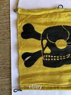 WW2 German gas Mine field Booby Trap Warning flag Original Helmet Dagger Army