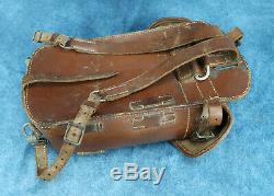 WW2 German leather Heer Army rucksack horse Cavalry saddle bag Y strap Wehrmacht