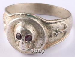 WW2 German navy ring Button WWII Skull Anchor Germany Army Wehrmacht Marine forc