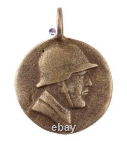 WW2 German pendant 800 silver WWII Soldier in steel hat Germany Army Wehrmacht