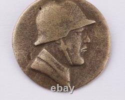 WW2 German pendant 800 silver WWII Soldier in steel hat Germany Army Wehrmacht