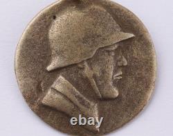 WW2 German pendant 800 silver WWII Soldier in steel hat Germany Army Wehrmacht