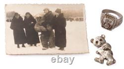 WW2 German ring 830 Silver WWII Bear Photo Badge Germany Army Wehrmacht force