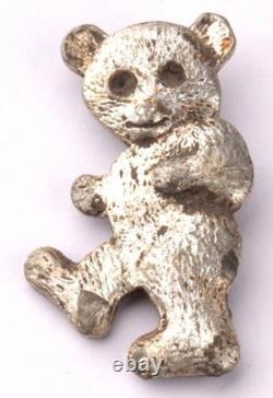 WW2 German ring 830 Silver WWII Bear Photo Badge Germany Army Wehrmacht force