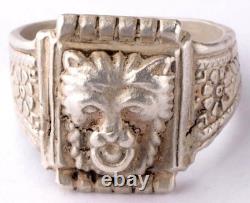 WW2 German ring 830 Silver WWII Bear Photo Badge Germany Army Wehrmacht force