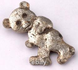WW2 German ring 830 Silver WWII Bear Photo Badge Germany Army Wehrmacht force