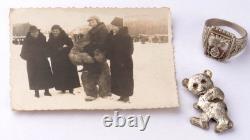WW2 German ring 830 Silver WWII Bear Photo Badge Germany Army Wehrmacht force