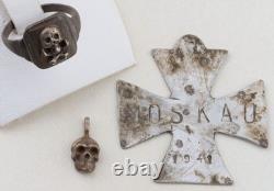 WW2 German ring WWII Iron cross trench art Germany Army Wehrmacht force Size 9.5