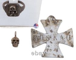 WW2 German ring WWII Iron cross trench art Germany Army Wehrmacht force Size 9.5