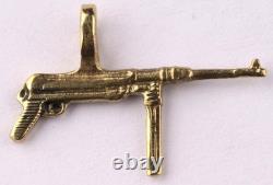 WW2 German ring WWII Pendant Germany MP-40 submachine gun Army Wehrmacht force