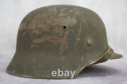 WW2 German wehrmacht Camo paint sand Helmet M40 Army combat stahlhelm named vet