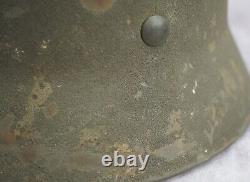 WW2 German wehrmacht Camo paint sand Helmet M40 Army combat stahlhelm named vet