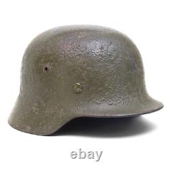 WW2 German wehrmacht M35 green Luftwaffe camo Heer helmet US Army veteran estate