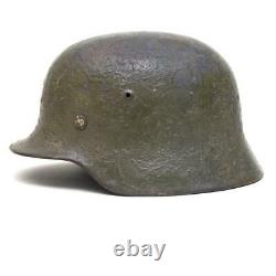 WW2 German wehrmacht M35 green Luftwaffe camo Heer helmet US Army veteran estate