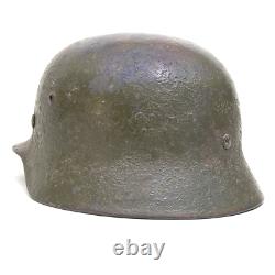 WW2 German wehrmacht M35 green Luftwaffe camo Heer helmet US Army veteran estate