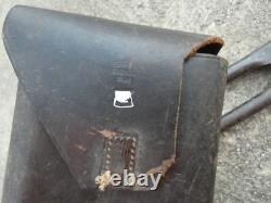 WW2 Original German Army Black Leather Case with Wire Cutters Sold As In