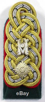 WW2 Original German Army Official Lieut General's Shoulder Board Red piped